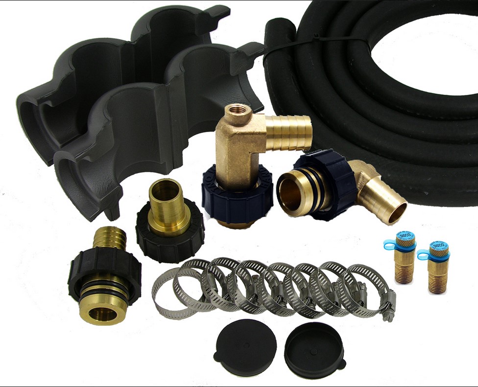 1' Double O-ring hose kit w/check valve built in
